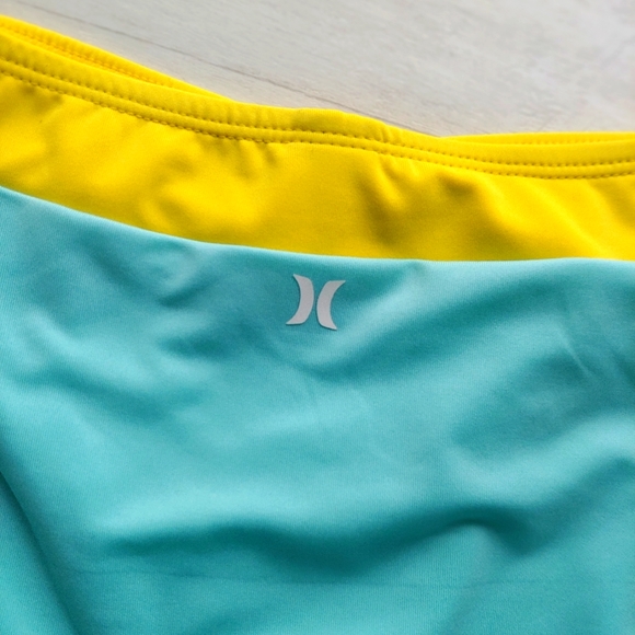 HURLEY NEW Color Block Triangle Bikini Top & V Bottoms - Picture 10 of 11